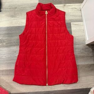 Michael Kors Red Quilted Vest